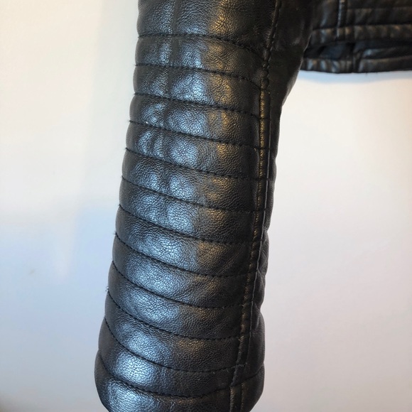 Noisy May Faux Leather  Moto Black Jacket - Picture 5 of 8